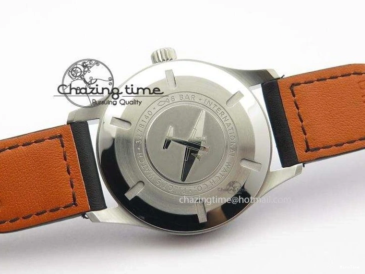 MIROTIME 0212 Mark XVIII IW327001 SS Mk Maker Best Edition Black Dial On Black Leather Strap A SunProtective 7299